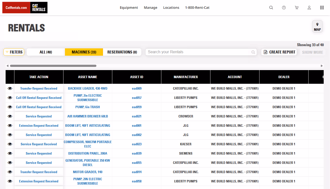 Manage rentals dashboard preview
