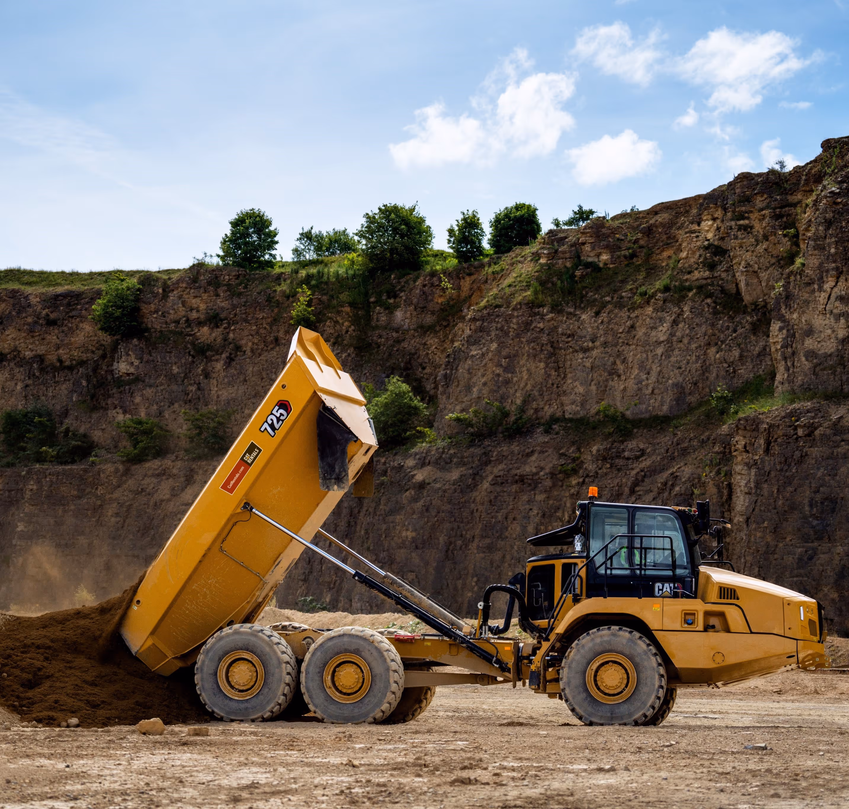 Mini excavator earthmoving