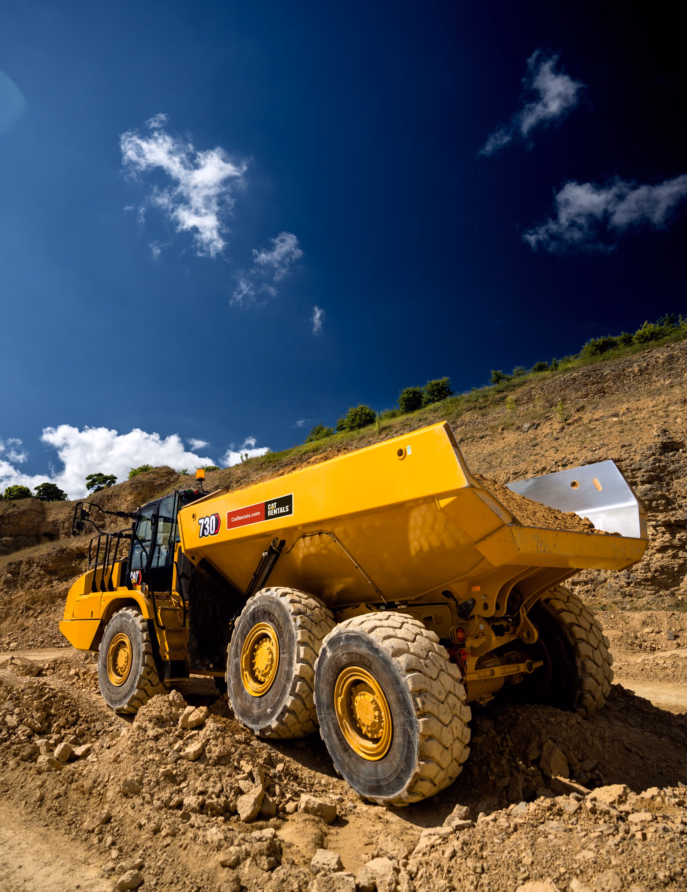 Mini excavator earthmoving